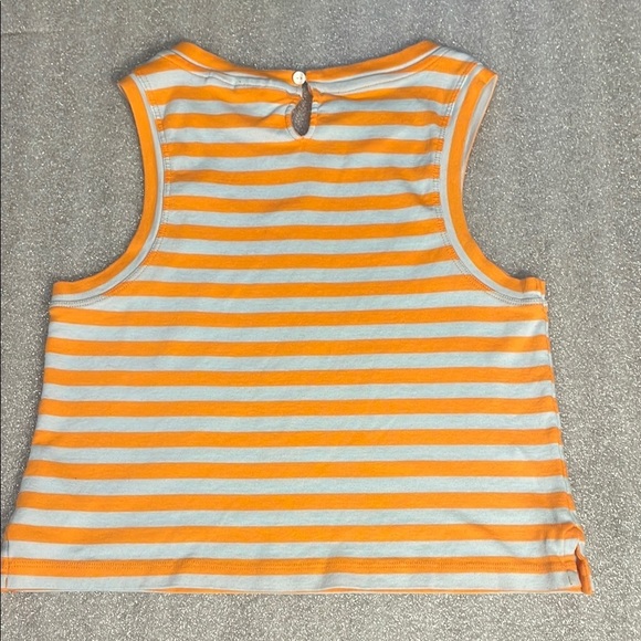 Maeve by Anthropologie Cropped Striped Tank Orange Striped Tank Top XS cotton - Picture 3 of 10